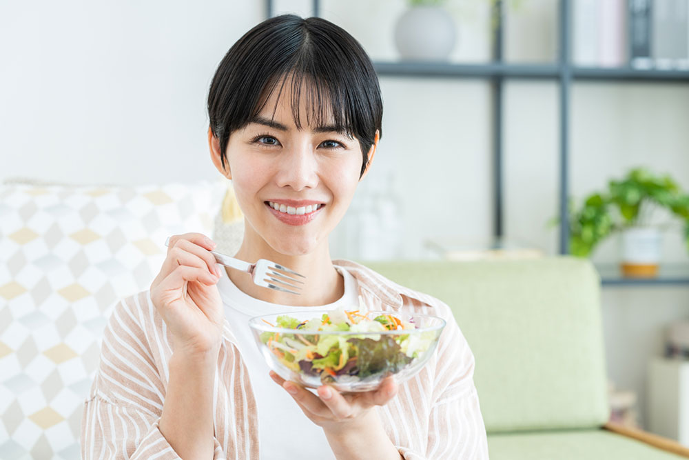 よく噛んで食べる